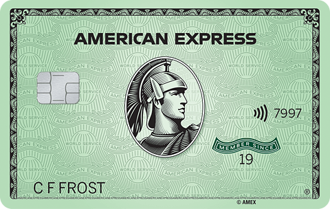 American Express Green Card with ocean plastic design