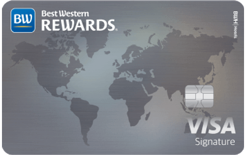 Best Western Rewards Mastercard card art - blue design with Best Western logo