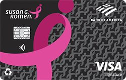 Bank of America Susan G. Komen Customized Cash Rewards credit card