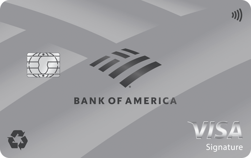 Bank of America Unlimited Cash Rewards Student card art from WalletHub