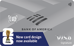 Bank of America Unlimited Cash Rewards Student credit card - FIFA design