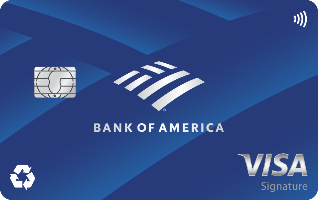 Bank of America Travel Rewards for Students card image from Forbes Advisor