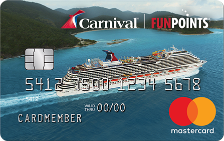Carnival World Mastercard card art with cruise ship design