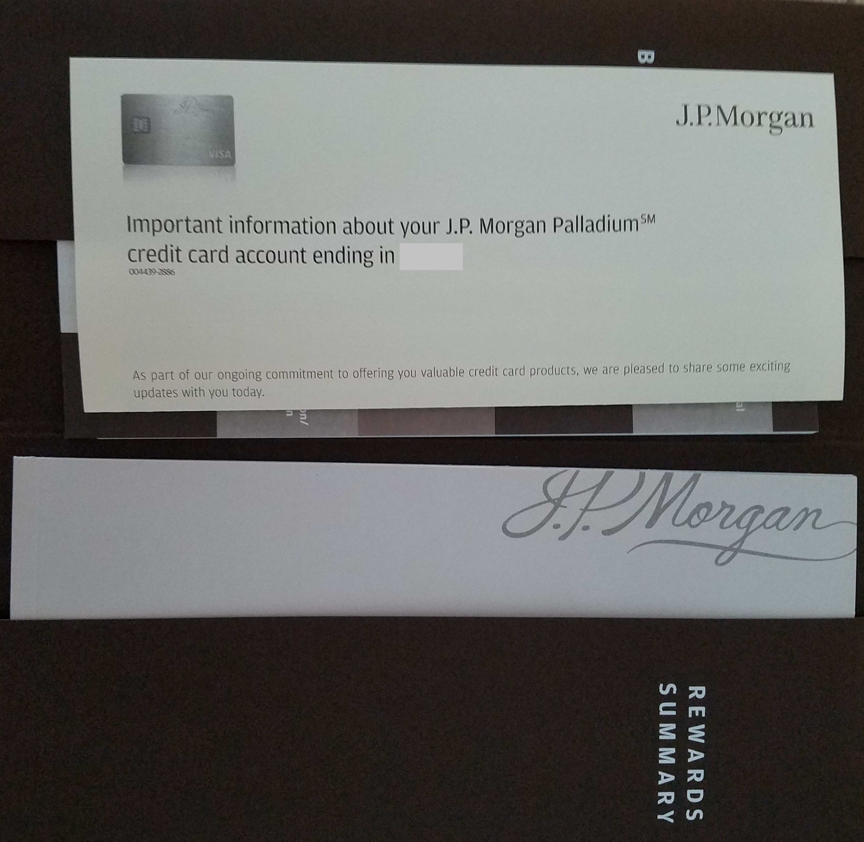 J.P. Morgan Reserve metal credit card featuring palladium-inspired design