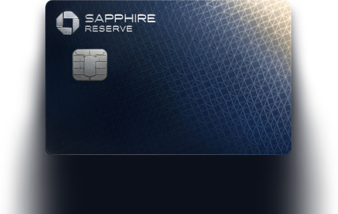 Chase Sapphire Reserve card with drop shadow on transparent background