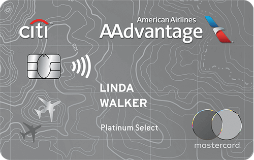 Citi AAdvantage Platinum Select card displayed on WalletHub review site